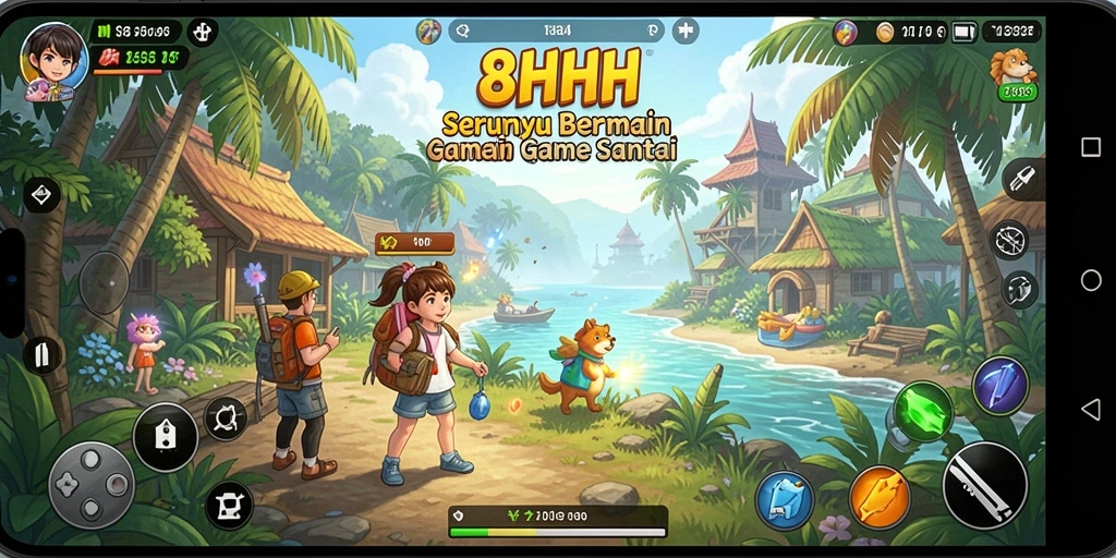 Tampilan gameplay menarik dari 8HHH yang penuh tantangan.