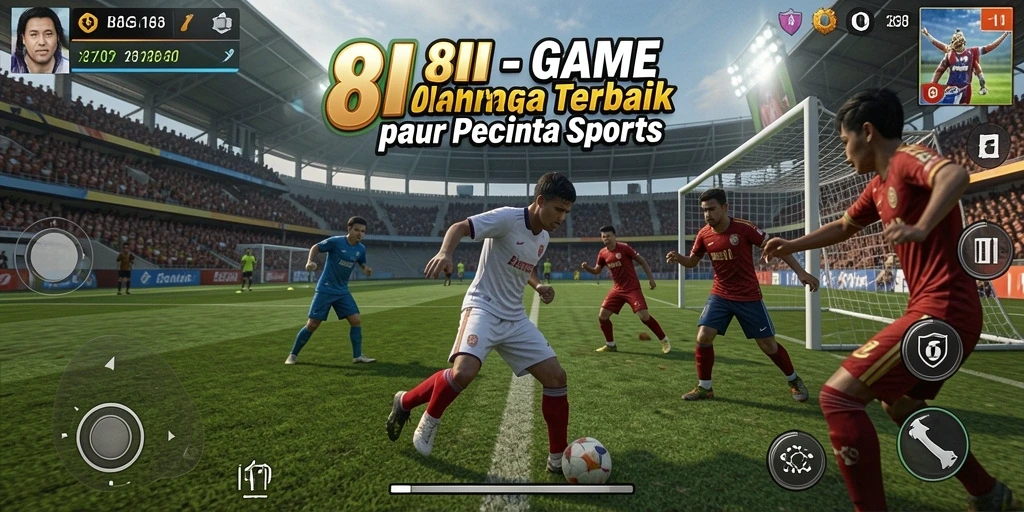 Screenshot menunjukkan aksi seru dalam pertandingan olahraga.