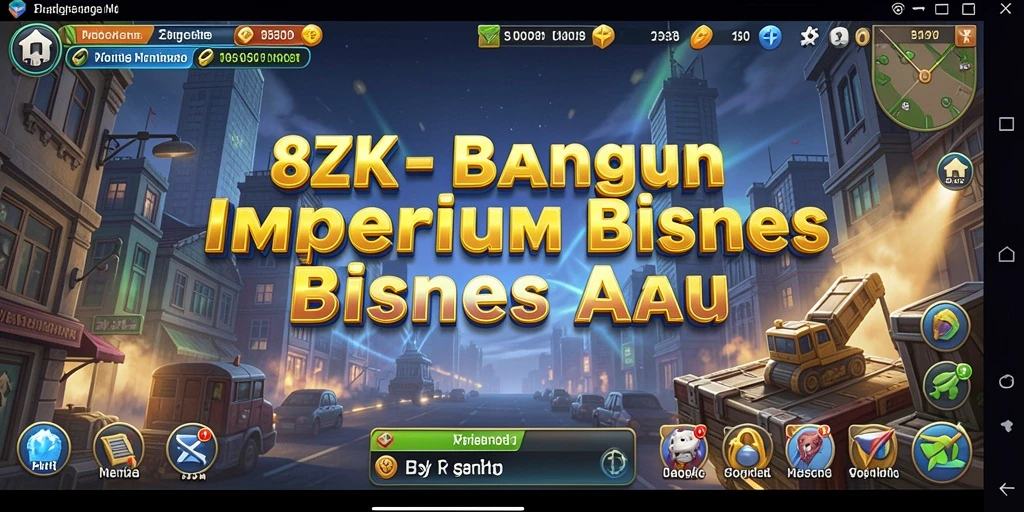 Tampilan gameplay 8ZK saat membangun bisnis virtual.