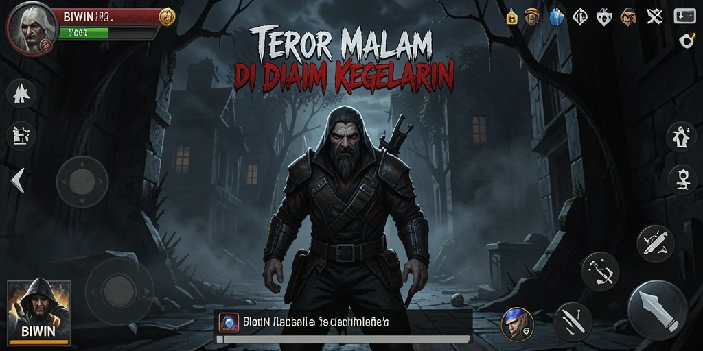 Screenshot utama menunjukkan suasana mengerikan dalam gameplay BIWIN.