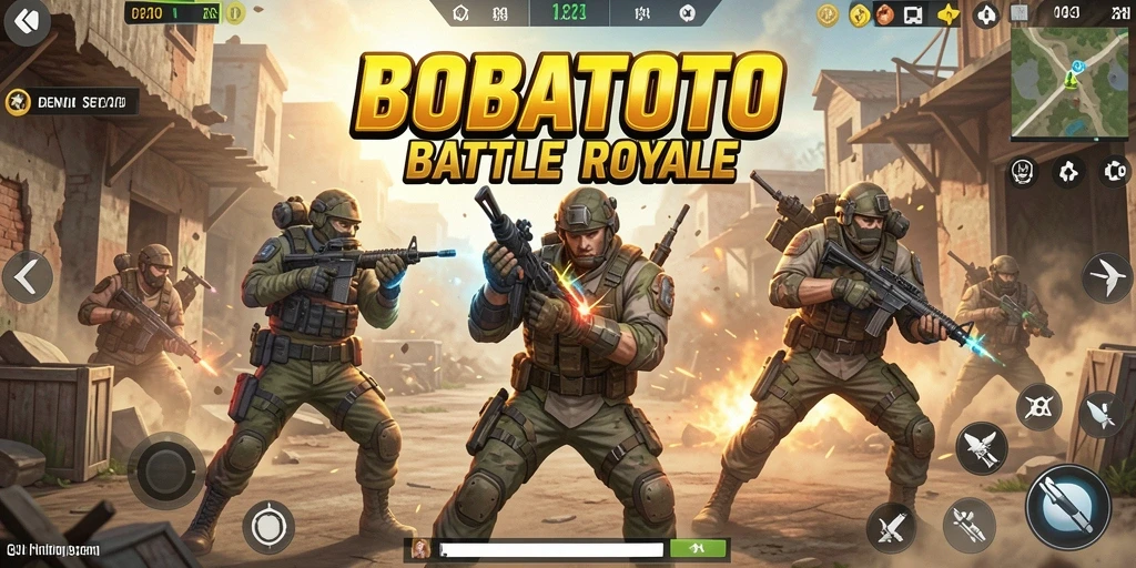 Tangkap aksi seru dalam gameplay BOBATOTO Battle Royale.