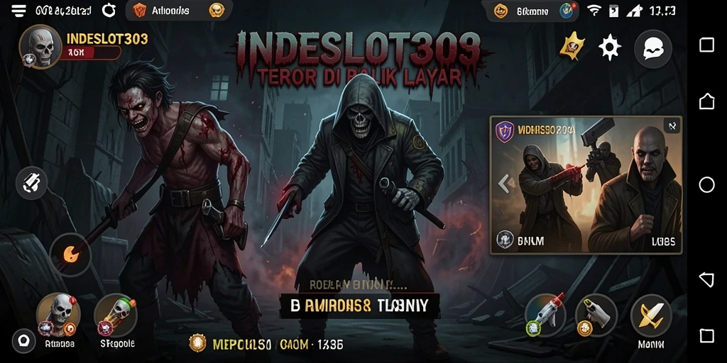 Tampilan gameplay yang mencekam dan penuh misteri di INDESLOT303.