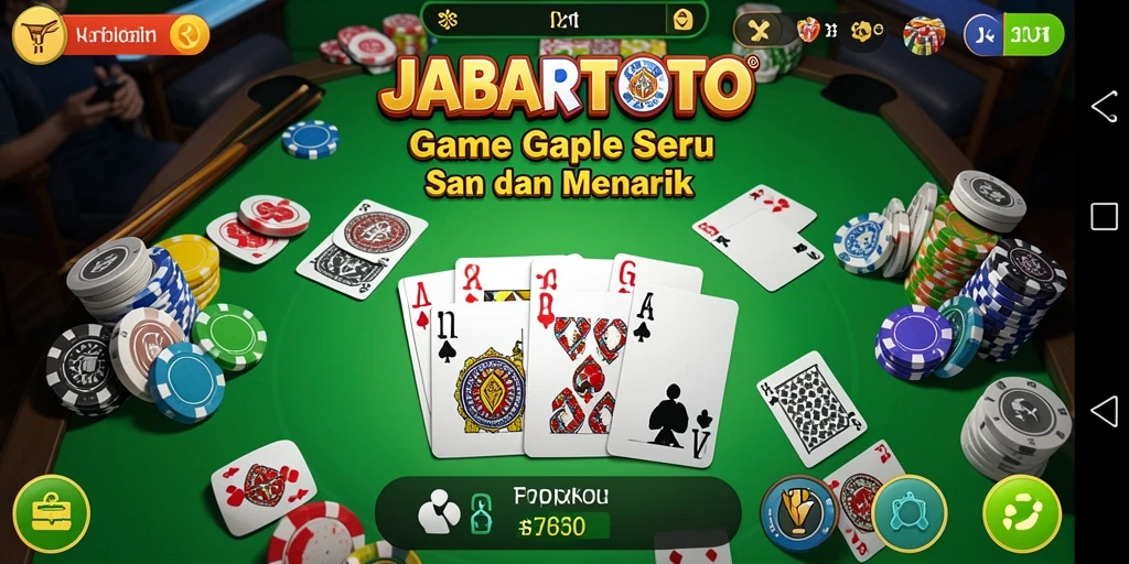 Screenshot JABARTOTO menampilkan gameplay Gaple yang seru.