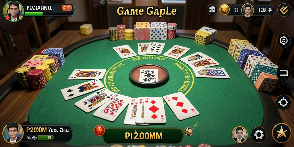 Screenshot gameplay P200M yang menampilkan aksi seru permainan Gaple.