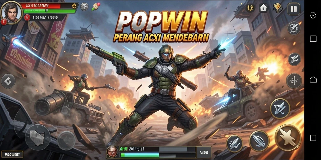 Tampilan gameplay POPWIN yang mendebarkan dalam aksi.