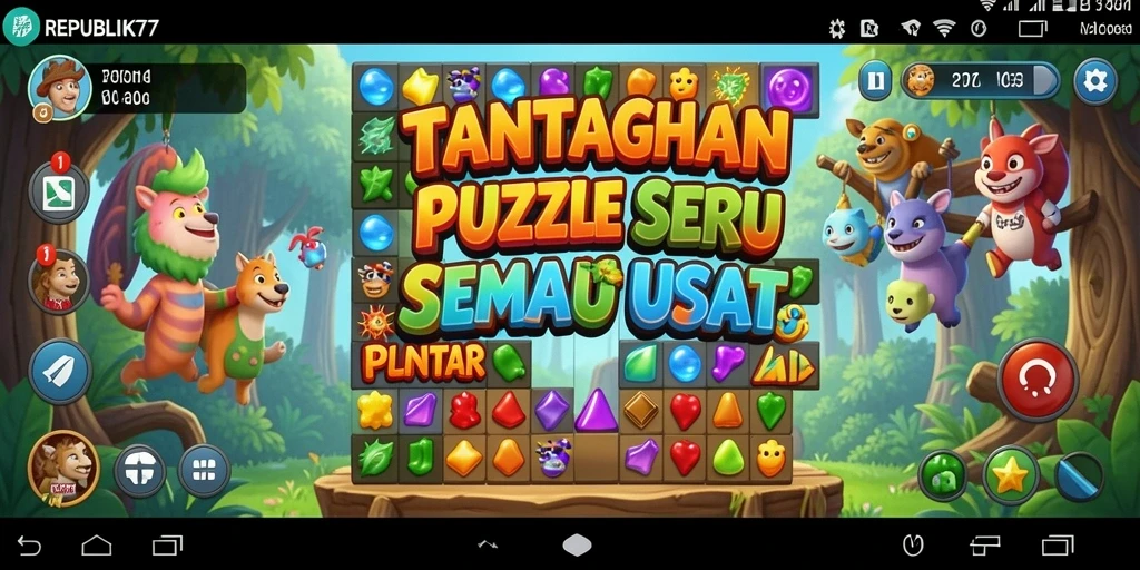 Tampilan gameplay <strong>REPUBLIK77</strong> dengan berbagai teka-teki menarik.