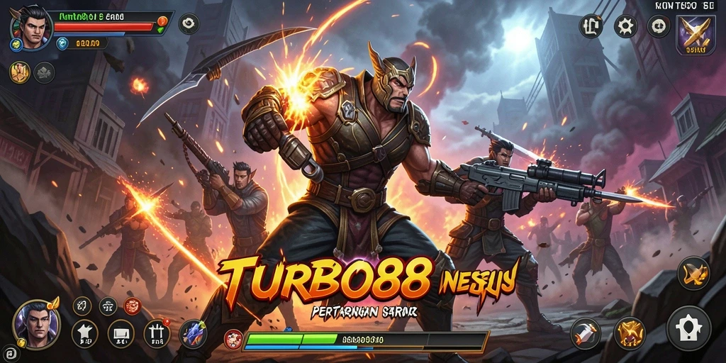 Gameplay TURBO88 dengan pertarungan seru dan karakter menawan.