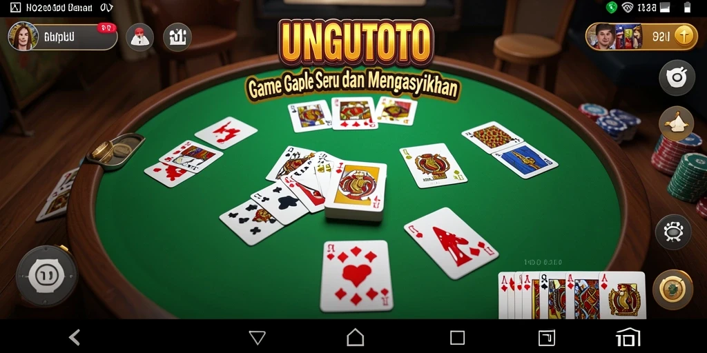 Screenshot gameplay UNGUTOTO menampilkan keseruan bermain Gaple.